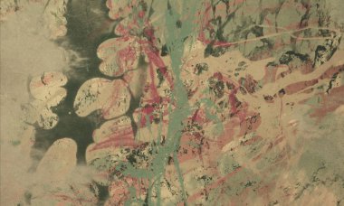 Metin için yeri olan boya lekeleriyle soyut arkaplan