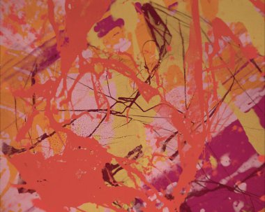 Metin için yeri olan boya lekeleriyle soyut arkaplan