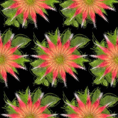 Arka planda çiçekler olan kusursuz desen