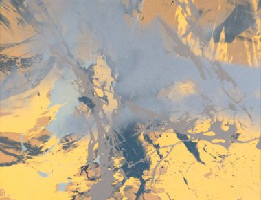 Metin için yeri olan boya lekeleriyle soyut arkaplan