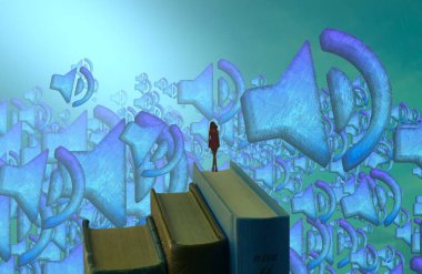 bir hediye ile soyut arka plan