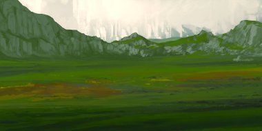 Dağların güzel manzarası