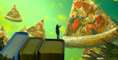 Kumsalda oturan kadın.