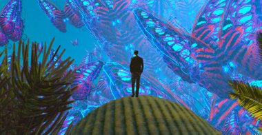 Geceleyin yılbaşı ağacı