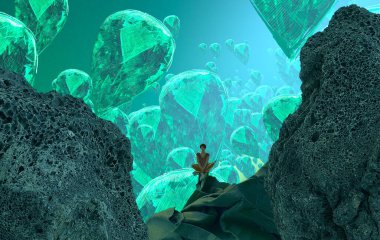 Denizde güzel bir kaya