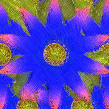 Arka planda çiçekler olan kusursuz desen