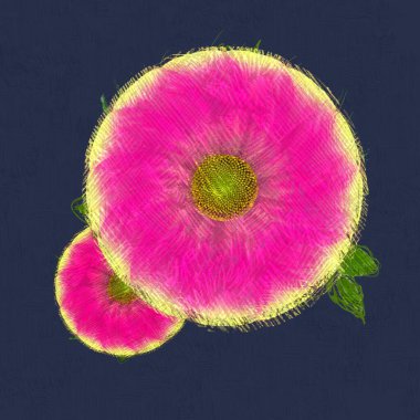 Eskipli arka planda dağınık grungy çiçekler