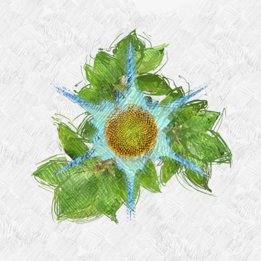 Beyaz arkaplanda güzel çiçekler