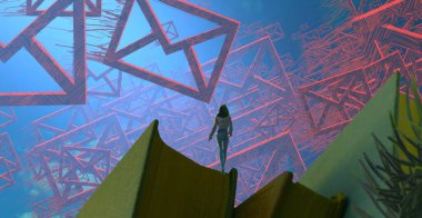 Bir evin 3d görüntü