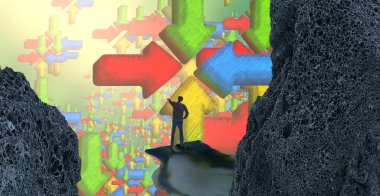 Sandalyede oturan kadın.