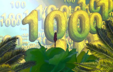 palmiye ağacı ile sorunsuz desen