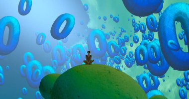 Noel ağacı ile soyut arkaplan