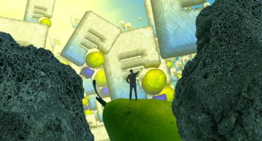 Bahçedeki yeşil çimenler.