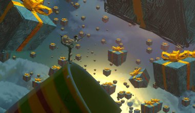 Renkli tatil arka plan, soyut illüstrasyon