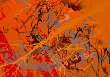 Metin için yeri olan boya lekeleriyle soyut arkaplan