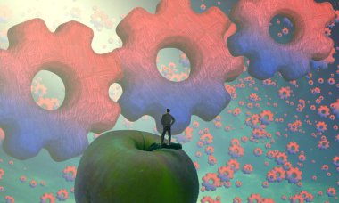 alan ile soyut yeşil arka plan