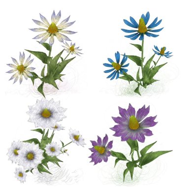 Çiçeklerle kusursuz desen