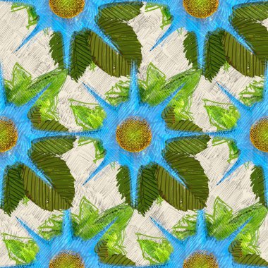 Arka planda çiçekler olan kusursuz desen