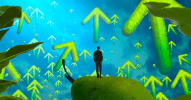 mavi zemin üzerine yeşil ağaç