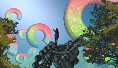 bir ağaç ile güzel arka plan