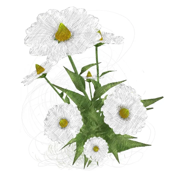 Cartoon Bloemen Bloem Met Bloemen — Stockfoto