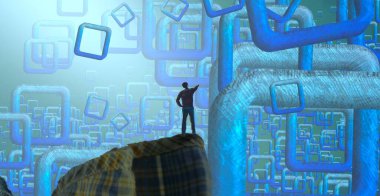 metin için alanı olan soyut kavramsal yaratıcı arkaplan 