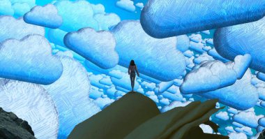 mavi ve beyaz yakın çekim