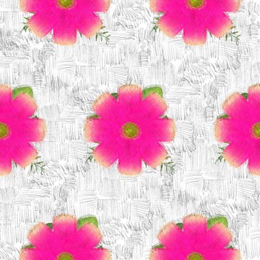 Dağınık tarzda çiçek çizim, grungy arka plan.