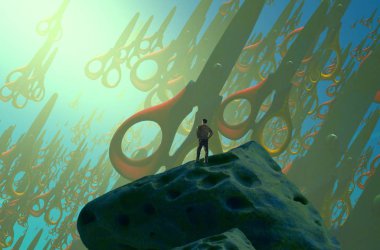 denizde balık arka plan