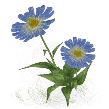 beyaz zemin üzerine suluboya çiçek