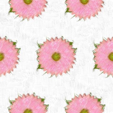 Arka planda çiçekler olan kusursuz desen