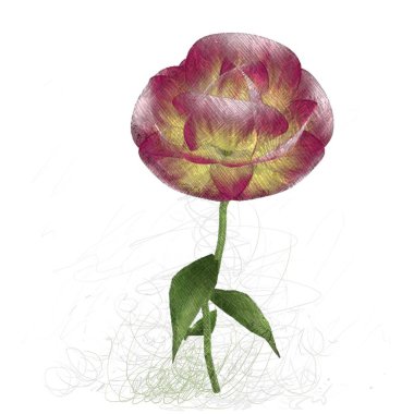 beyaz zemin üzerine suluboya çiçek