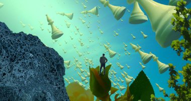 Denizde güzel bir kadın