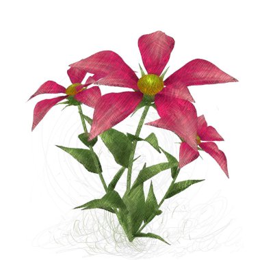 beyaz zemin üzerine suluboya çiçek