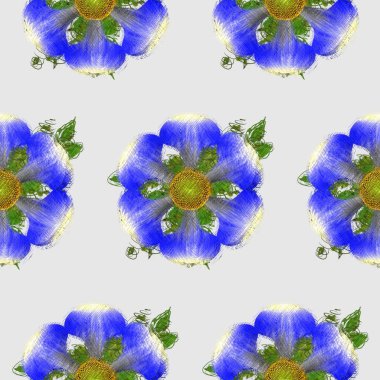 Dağınık tarzda çiçek çizim, grungy arka plan.