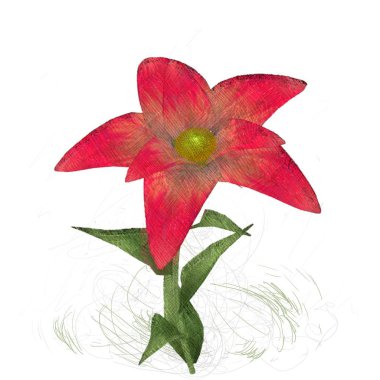 beyaz zemin üzerine suluboya çiçek