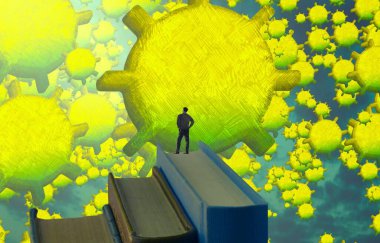 Yeşil arka planda sarı çiçekler