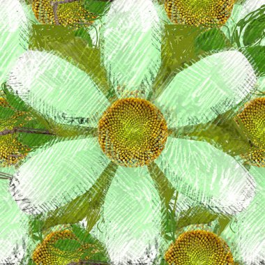 Arka planda çiçekler olan kusursuz desen