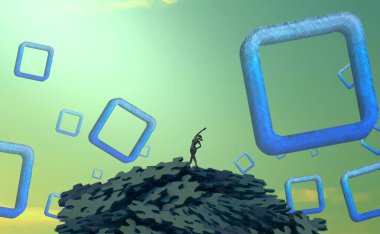 metin için alanı olan soyut kavramsal yaratıcı arkaplan 