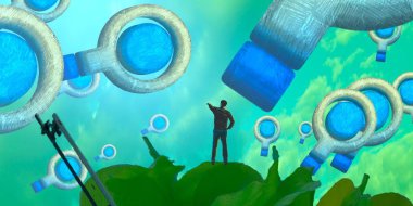 boya ile soyut vintage arka plan