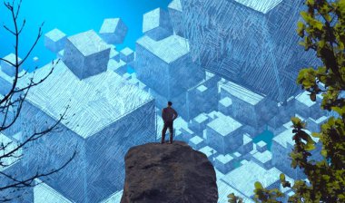 parkta eski boş kağıt