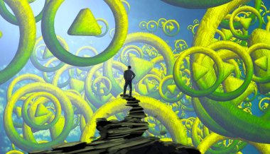 Yeşil yapraklı soyut arkaplan