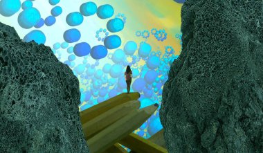 Bir ağacın soyut arkaplanı