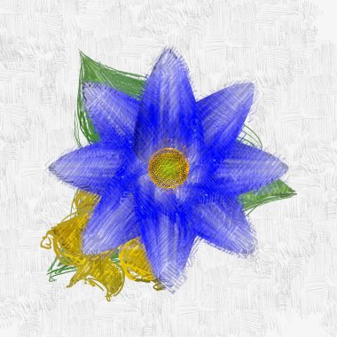 Beyaz arkaplanda çiçek