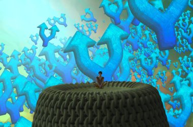 Mavi ve beyaz arka plan