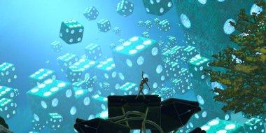 uzay ile soyut noel arka plan