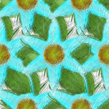 Arka planda çiçekler olan kusursuz desen