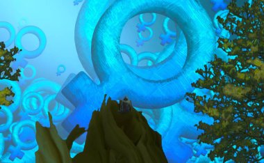 boşluklu soyut fraktal arkaplan