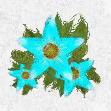 Beyaz arka planda güzel çiçekler