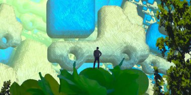 havuzda noel ağacı